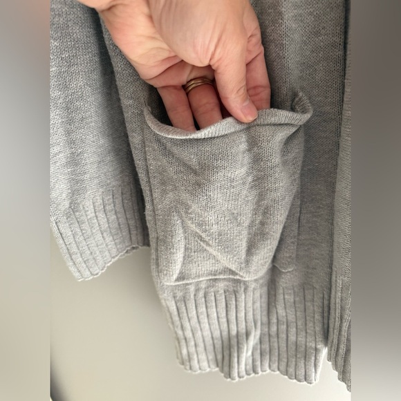 Old Navy Open Front Long Knit Cardigan Sweater Woman’s SZ XL Grey Lightweight - Picture 4 of 8